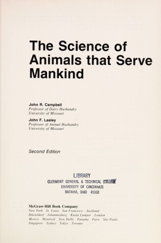 Cover of The Science of Animals That Serve Mankind