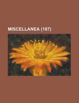 Book cover for Miscellanea (187)