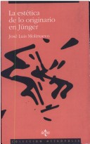 Book cover for La Estetica de Lo Originario En Junger