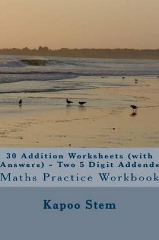 Cover of 30 Addition Worksheets (with Answers) - Two 5 Digit Addends