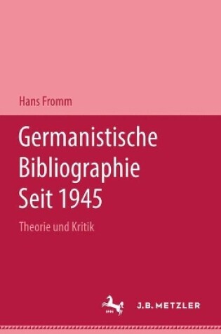 Cover of Germanistische Bibliographie seit 1945