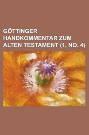 Cover of Gottinger Handkommentar Zum Alten Testament (1, No. 4 )
