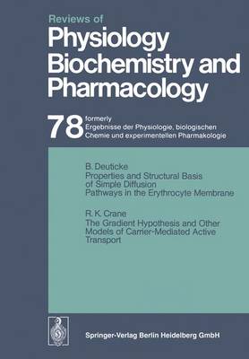 Book cover for Reviews of Physiology, Biochemistry and Pharmacology 78