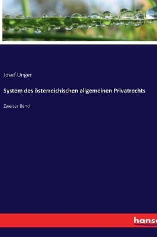 Cover of System des österreichischen allgemeinen Privatrechts