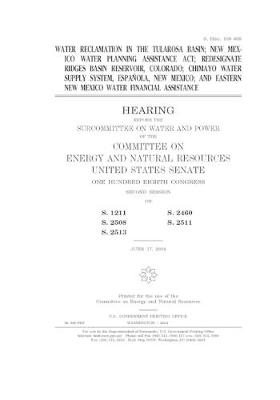 Book cover for Water reclamation in the Tularosa Basin; New Mexico Water Planning Assistance Act; redesignate Ridges Basin Reservoir, Colorado; Chimayo water supply system, Espanola, New Mexico; and eastern New Mexico water financial assistance