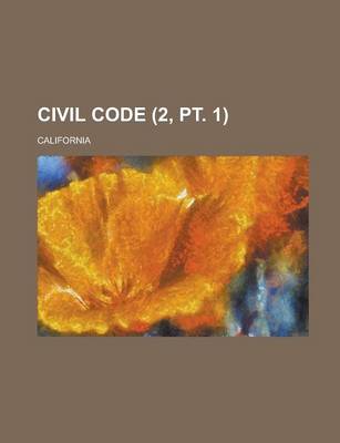 Book cover for Civil Code (2, PT. 1)