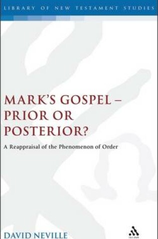 Cover of Mark's Gospel--Prior or Posterior?