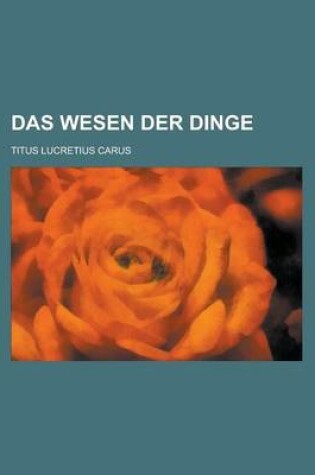 Cover of Das Wesen Der Dinge