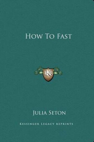 Cover of How to Fast