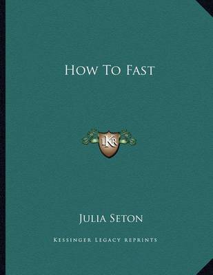 Book cover for How to Fast