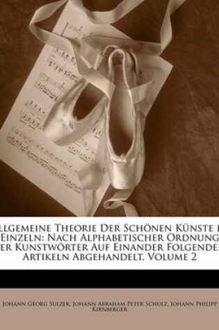 Cover of Allgemeine Theorie Der Schoenen Kunste in Einzeln