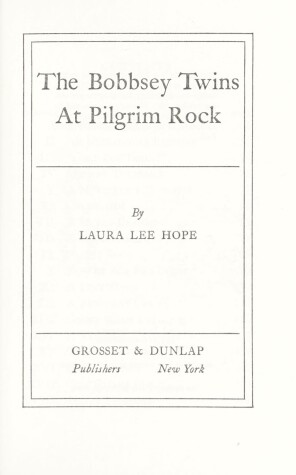 Book cover for Bobbsey Twins 00: At Pilgrim Rock