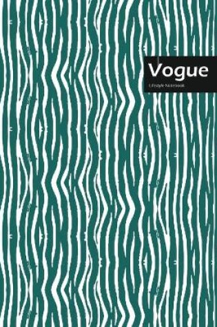Cover of Vogue Lifestyle, Animal Print, Write-in Notebook, Dotted Lines, Wide Ruled, Size 6 x 9 Inch, 144 Sheets (Olive Green)