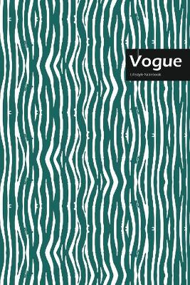 Book cover for Vogue Lifestyle, Animal Print, Write-in Notebook, Dotted Lines, Wide Ruled, Size 6 x 9 Inch, 144 Sheets (Olive Green)