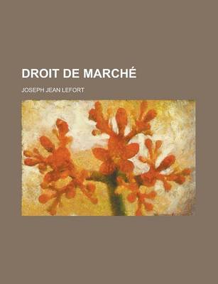 Book cover for Droit de Marche