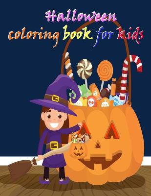 Book cover for Halloween coloring book for kids