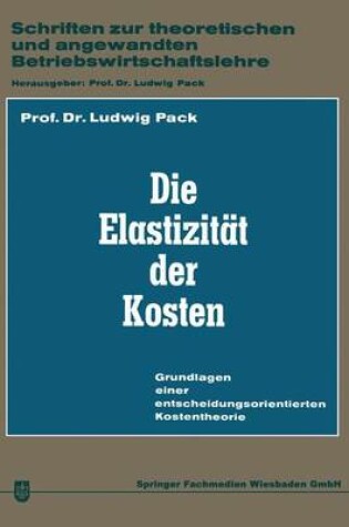 Cover of Die Elastizität der Kosten