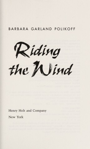 Book cover for Riding the Wind