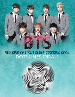 Book cover for BTS dots lines spirals coloring book