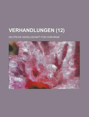 Book cover for Verhandlungen (12)