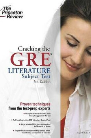 Cover of Cracking the GRE Literature in English Subject Test