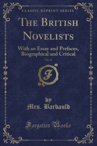 Cover of The British Novelists, Vol. 41