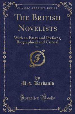 Book cover for The British Novelists, Vol. 41