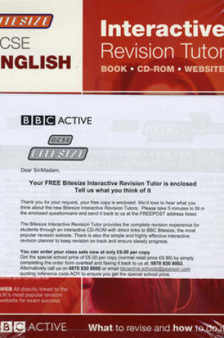Cover of GCSE English Bitesize Gratis Book and Letter