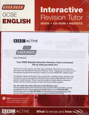 Book cover for GCSE English Bitesize Gratis Book and Letter