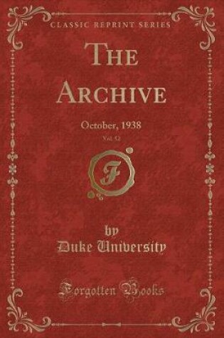 Cover of The Archive, Vol. 52