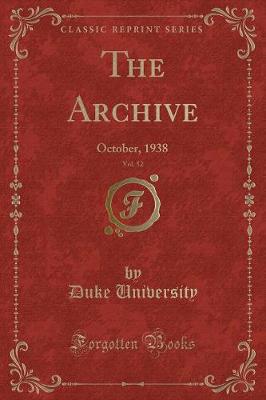 Book cover for The Archive, Vol. 52