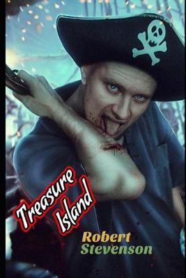 Book cover for Treasure Island "Notorious Pirate in Treasure Hunt" (Annotated)