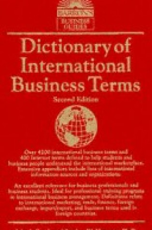 Cover of Dictionary of International Business Terms