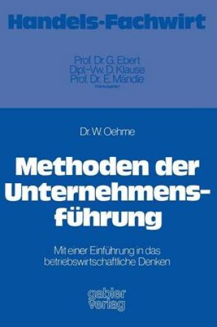 Cover of Methoden der Unternehmensführung