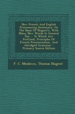 Cover of New French and English Pronouncing Dictionary