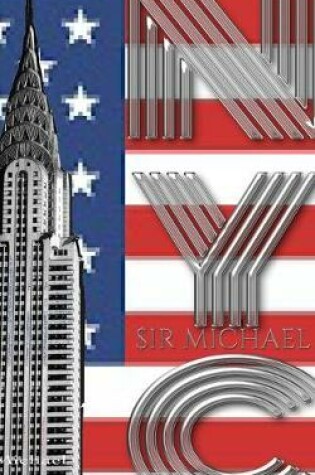 Cover of USA American Flag Iconic Chrysler Building New York City Sir Michael Huhn Artist Drawing Journal