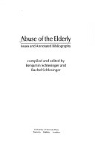 Cover of Abuse of the Elderly