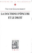 Book cover for La Doctrine d'Epicure Et Le Droit