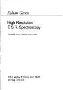 Cover of High Resolution Electron Spin Resonance Spectroscopy