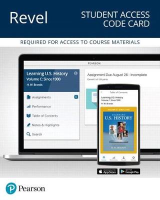 Book cover for Revel for Learning U.S. History, Quarter 3 -- Access Card