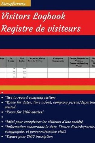 Cover of Visitors Log/Registre de visiteurs