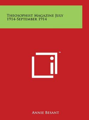Book cover for Theosophist Magazine July 1914-September 1914