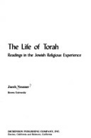 Cover of The Life of Torah