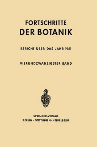 Cover of Fortschritte Der Botanik