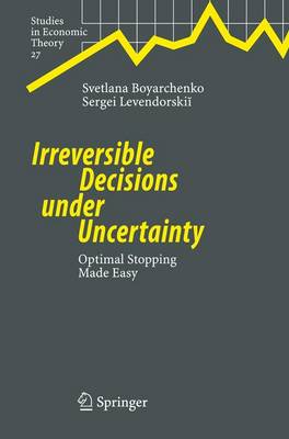 Book cover for Irreversible Decisions Under Uncertainty