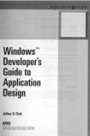 Cover of Windows Developer's Guide to Application Design