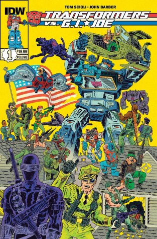 Book cover for Transformers vs G.I. Joe Volume 1