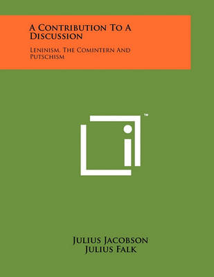 Book cover for A Contribution to a Discussion