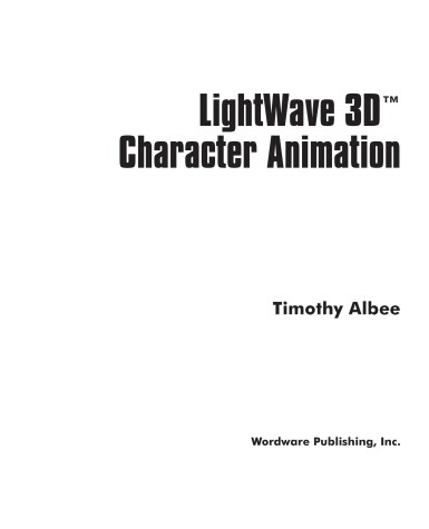 Book cover for Lightwave 3d Character Animation