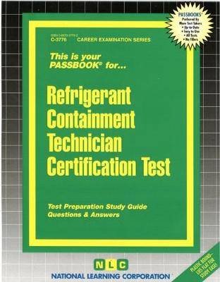 Book cover for Refrigerant Containment Technician Certification Test